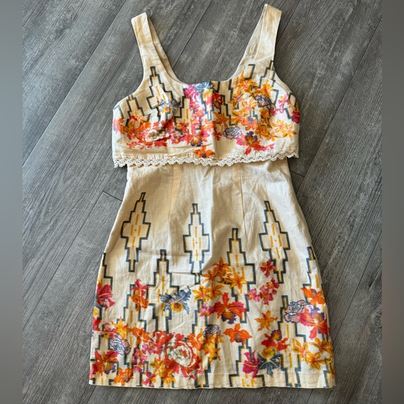 LAST PRICE🍒🤍 FREE PEOPLE the Big Bang metallic tea combo mini dress 🤍 - Picture 14 of 14